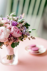 Wedding Bridal Bouquet Purple flowers