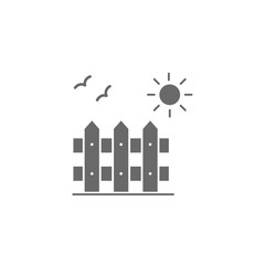 Fence, sun, farm icon. Simple vector agriculture icons for ui and ux, website or mobile application