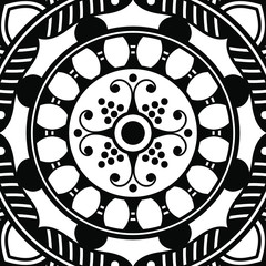 Ethnic Mandala Ornament. Arabic, Pakistan, Moroccan, Turkish, Indian, Spain motifs