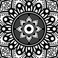 Ethnic Mandala Ornament. Arabic, Pakistan, Moroccan, Turkish, Indian, Spain motifs
