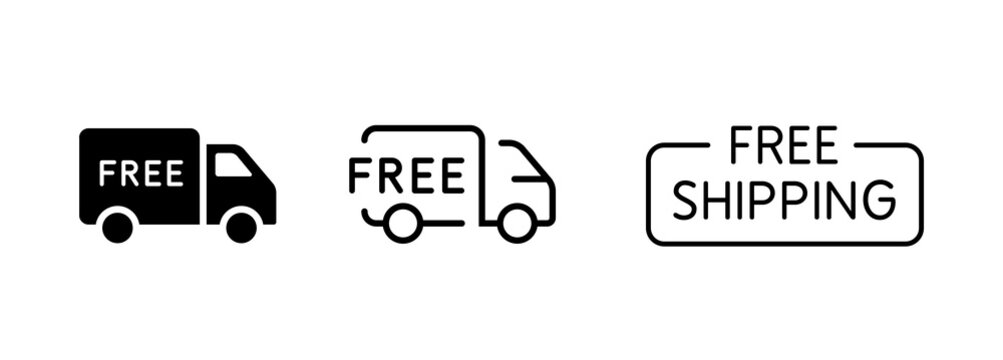 Isoalted Free Delivery icon vector sign.