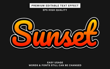 Obraz premium sunset text effect