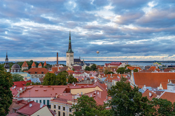 Fototapeta na wymiar The Attractions of the Beautiful Medieval Town of Tallinn