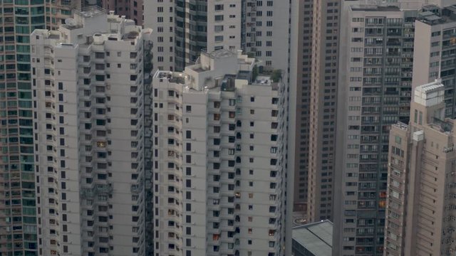 Huge skyscrapers inside of Hongkong City