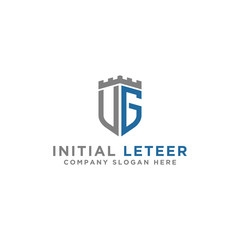 logo design inspiration for companies from the initial letters of the VG logo icon. -Vector