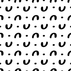 Geometric shapes seamless pattern hand drawn vector