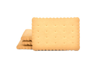 Sweet biscuit, tea cookie - isolated on the white backround