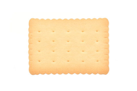 Sweet Biscuit, Tea Cookie - Isolated On The White Backround