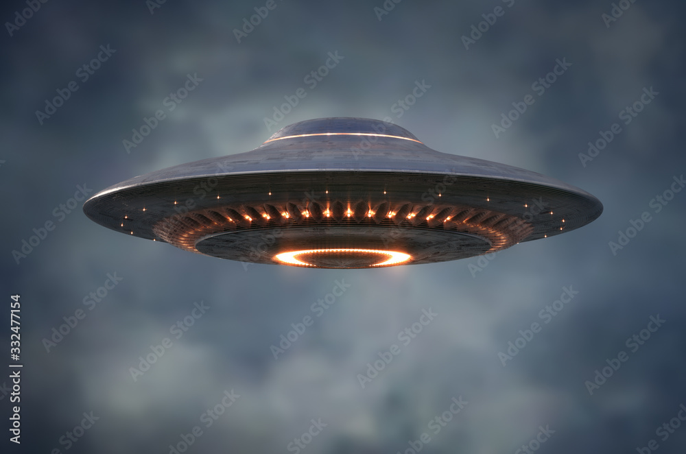 Wall mural unidentified flying object - clipping path included