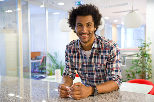 Portrait of man smiling.