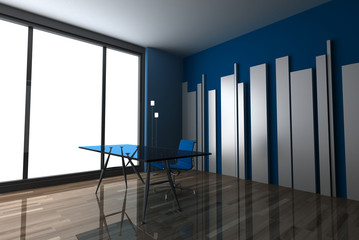 Abstract home interiors, original 3d rendering and models