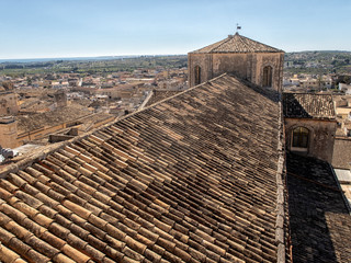 Noto cityscape. View to Historical Buildings. Sicily, Italy.