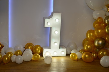 organization of holidays, glossy photo zone