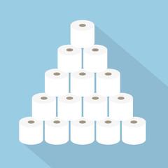 stack of toilet paper rolls- vector illustration