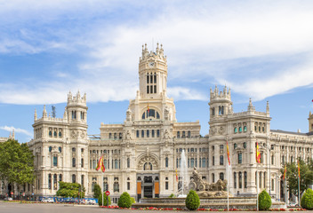 Fototapeta na wymiar Palacio de Comunicaciones in Madrid, Spain