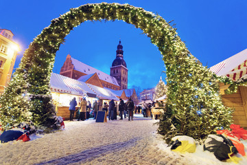 Entrance to the Christmas Market in Riga