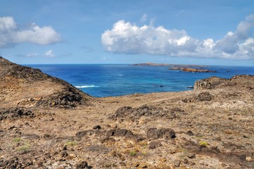 Cliff over bai in  "Ilheu dos Rombos", Cabo Verde