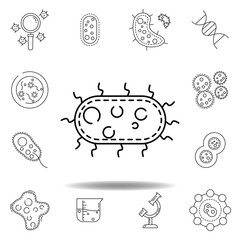 sickness health care medical line icon. element of bacterium virus illustration icons. signs symbols can be used for web logo mobile app UI UX