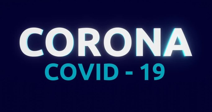 COVID-19 - Animation, 4K animierte Bewegungsgrafik f&uuml;r Nachrichten / Informationen f&uuml;r TV & WEB