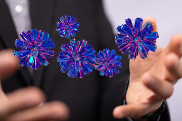Coronavirus abstract background. Medical Genetics Bacteriological Microorganism..