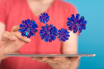 Corona Virus - Microbiology And Virology Concept - 3d Rendering.