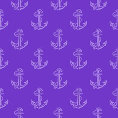 Seamless nautical pattern with retro anchors. Design element for websites, wallpapers, birthday card, scrapbooking, fabric print, pattern textile print,  baby shower invitation. 