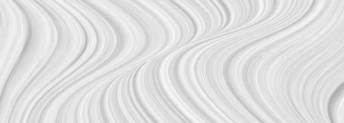 Fototapeta na wymiar White background with waves and bends in an abstract cosmic form, circles and stains. Gray texture with gradients in 3 d volume, template for beautiful screensavers.