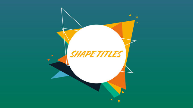 Exploded Shape Titles