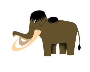 Illustration of prehistoric mammoth.