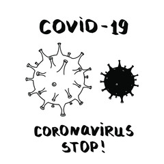 Coronavirus bacteria Icon, 2019-nCoV Novel Coronavirus Bacteria. Stop Coronavirus concepts.  Isolated Vector Icon. Hand drawn