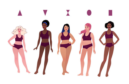 Multiethnic characters female body types
