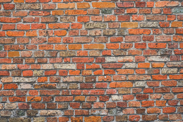 old red brick wall background
