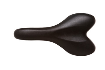 High quality bicycle saddle on isolated white background