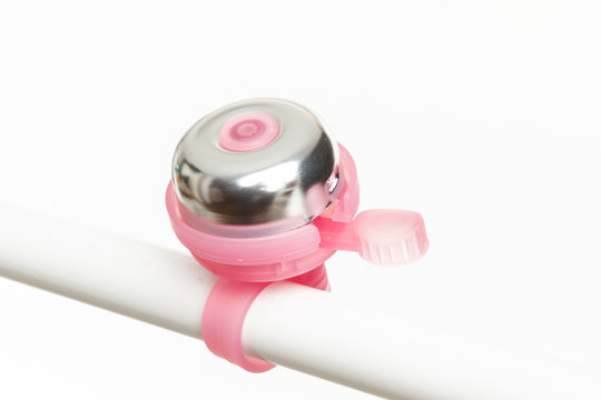 Bicycle bell on isolated white background