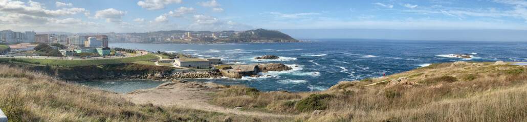 Fototapeta na wymiar Panoramica Parque Hercules - A Coruña