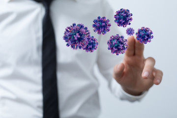 contagious coronavirus pandemic, dangerous virus outbreak 3d.