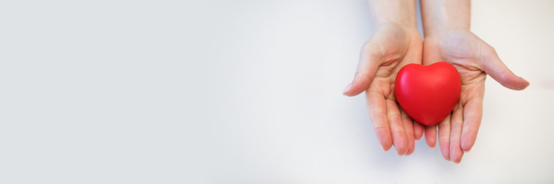 Close Up Of Woman Hands With Heart