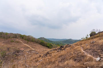 walkway through the limestone mountain