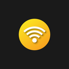 Wi-fi icon on black background
