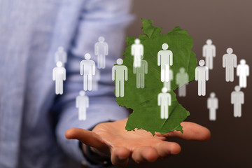 Map - Germany - 3D-Illustration digital.