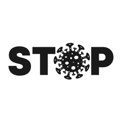 Stop coronavirus Sign. Coronavirus outbreak. Pandemic Coronavirus danger. Vector illustration. 2019-ncov