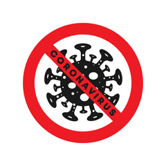 Stop coronavirus Sign. Coronavirus outbreak. Pandemic Coronavirus danger. Vector illustration. 2019-ncov