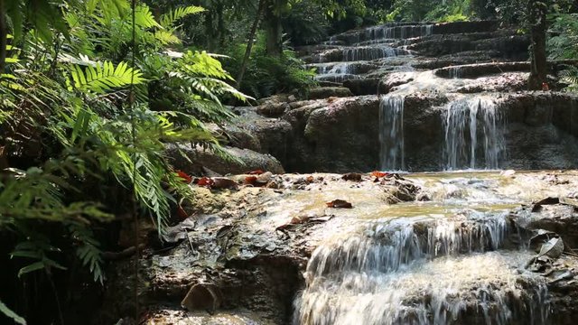 Mae Kae 2 waterfall or Kaofu waterfall in Lampang, Thailand