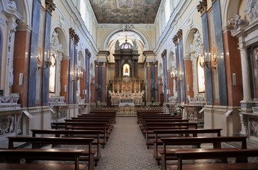 Fototapeta na wymiar Sorrento - Interno della chiesa della Santissima Annunziata