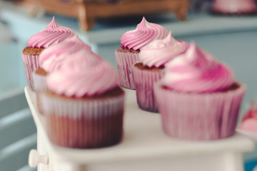 cupcake with pink frosting