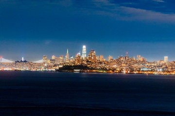 Fototapeta premium night on the Golden Gate in California