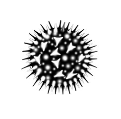 Covid 19 illustration isolated on a white background.