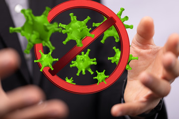 Corona Virus - Microbiology And Virology Concept - 3d protection.