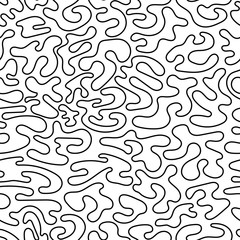 Seamless abstract black and white pattern. Vector illustration in the form of a labyrinth. 