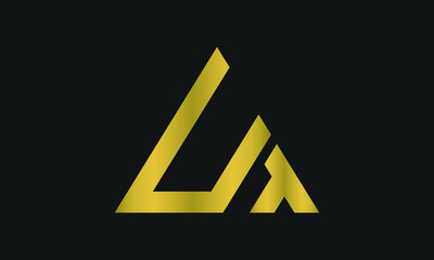 TU, UT Letter Logo Design with Creative Modern Trendy Typography and triangle logo.